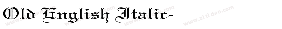 Old English Italic字体转换